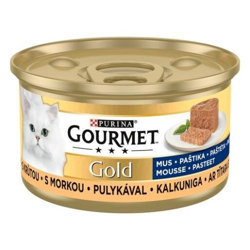 GOURMET GOLD Pástétom Pulykával nedves macskaeledel 12x85g