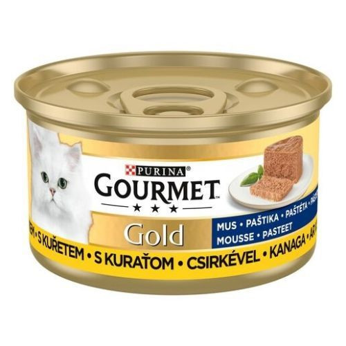 GOURMET GOLD Pástétom Csirkével nedves macskaeledel 12x85g