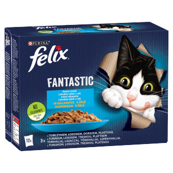 FELIX FANTASTIC Lazaccal/Lepényhallal aszpikban 4x85g