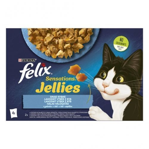 FELIX SENSATIONS JELLIES Halas válogatás aszpikban 4x85g