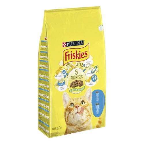 FRISKIES Lazaccal és hozzáadott zöldségekkel száraz macskaeledel 10kg