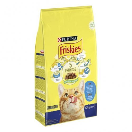 FRISKIES Steril Lazaccal és zöldségekkel száraz macskaeledel 10kg