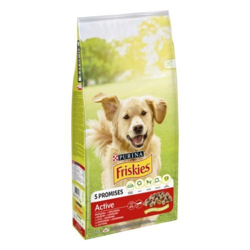 FRISKIES Active Marhával száraz kutyaeledel 15kg