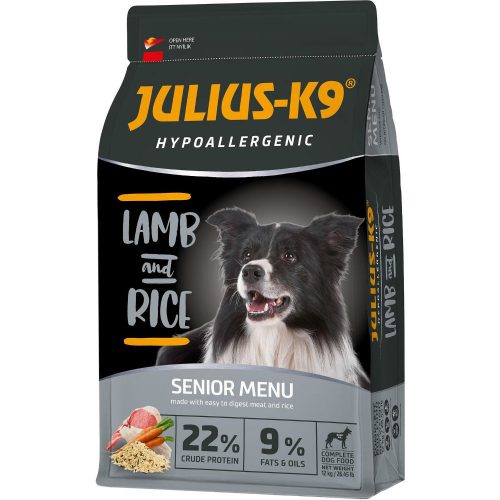 Julius-K9 Senior/Light Hypoallergenic bárány,rizs 12kg