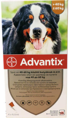 Bayer Advantix Spot On 40-60kg 6ml (4db)