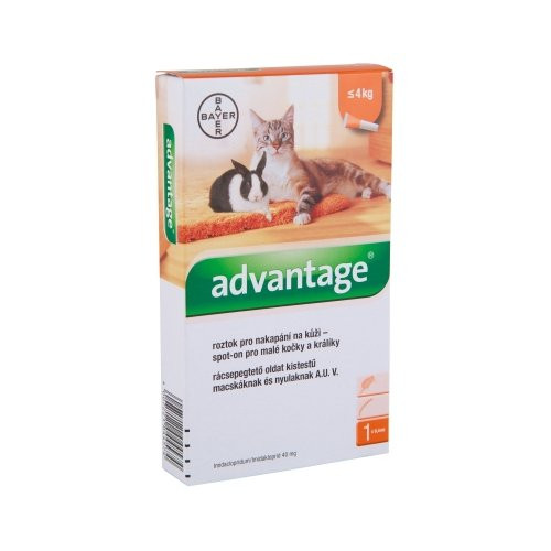 Advantage 40 macska/nyúl 0,4 ml 4 kg alatt 4x