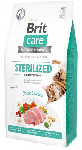 Brit Care Cat STERILISED - URINARY HEALTH CSIRKE 2kg