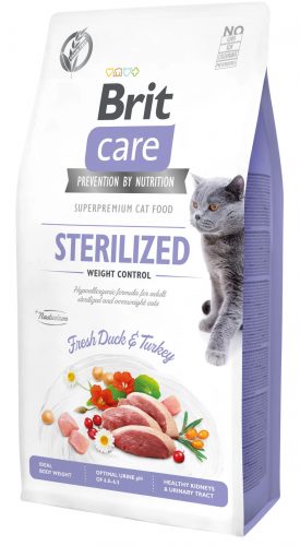 Brit Care Cat STERILISED - WEIGHT CONTROL KACSA & PULYKA 2kg